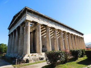 Fototapeta premium March 2019, Athens, Greece. The Temple of Hephaestus or Hephaisteion, in the Ancient Agora, or marketplace