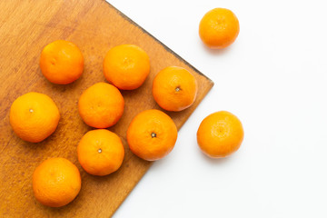 Oranges isolated on white background.