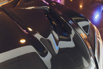 modern car design. close-up. bending lines avto.