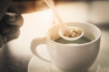 cup of coffee with milk