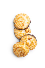 Coconut cookies with chocolate.