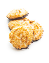 Coconut cookies with chocolate.