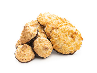 Coconut cookies with chocolate.
