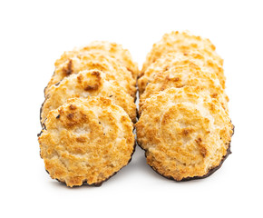 Coconut cookies with chocolate.
