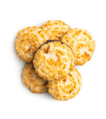 Coconut cookies with chocolate.