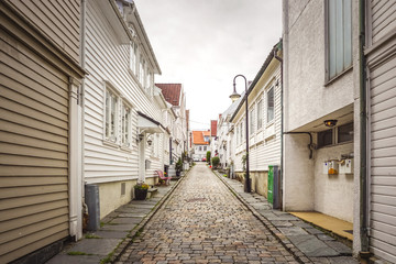 White Houses in Stavanger, Norway.