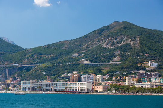 View of the coast of Salermo in Italy