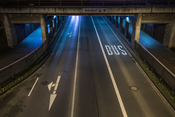 Public transport late at night.