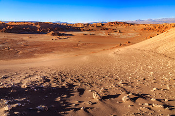 Moon valley / valle de la luna in the Atacama desert, Chile