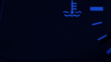 engine temperature indicator on the car dashboard. Motor temperature sensor auto