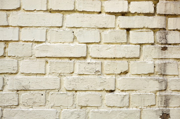 Texture, brick, wall, it can be used as a background . Brick texture with scratches and cracks