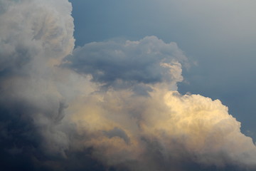 Sun glow and the rain cloud