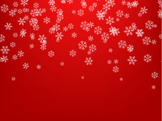 Snowflakes falling from the sky