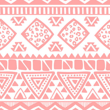 Vector seamless ethnic pattern. Hand drawn print for fabric, textile, wallpaper