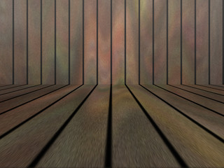 Wood texture background pattern. Dark hardwood planks surface of wooden board floor wall fence. Abstract timber decorative illustration.