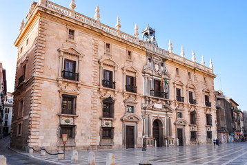 Granada Town Hall on central square, Spain - obrazy, fototapety, plakaty