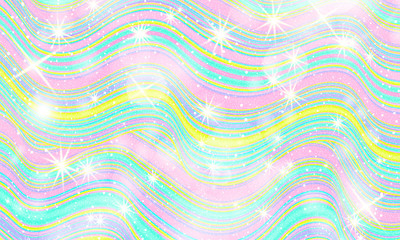 Unicorn rainbow. Vector. Fantasy universe