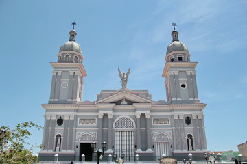 Fototapeta premium The cathedral of Nuestra Senora de la Asuncion, in Santiago de Cuba, Cuba
