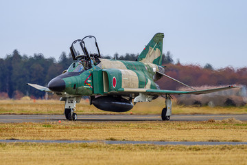 Old Airplane on the Ground with Three Wheels 
