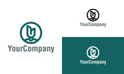 Tulip logo icon design template elements. Simple minimalist template graphic illustration. Creative vector emblem, for icon or design concept.