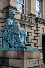 David Hume statue, Royal Mile Edinburgh, Scotland