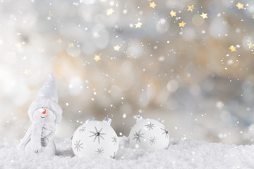 Christmas decoration with blurred background