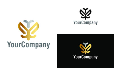 Abstract butterfly logo icon design template elements. Simple minimalist template graphic illustration. Creative vector emblem, for icon or design concept.