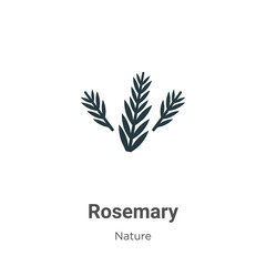 Fototapeta na wymiar Rosemary outline vector icon. Thin line black rosemary icon, flat vector simple element illustration from editable nature concept isolated on white background