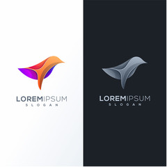 colorful bird logo design ready to use