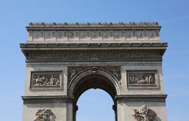 Fototapeta na wymiar Paris, France - August 19, 2018: triumphal arch
