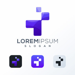 Obraz premium colorful technology logo design ready to use