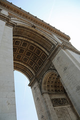 Paris, France - August 19, 2018: triumphal arch called arc de tr