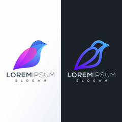 colorful bird logo design ready to use