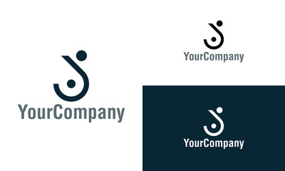 Letter S and human logo icon design template elements. Simple minimalist template graphic illustration. Creative vector emblem, for icon or design concept.