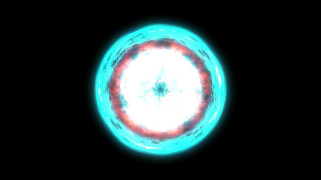 Slow motion energy explosion. Big explosion graphic animation. Blast wave. 4
