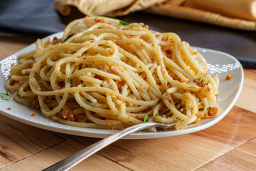 Italian Spaghetti Pasta Mollicata