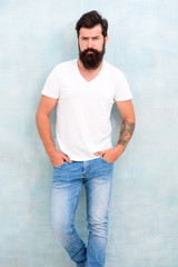 personal style. physical attractiveness. handsome hipster jeans. male fashion trends. Simple and...