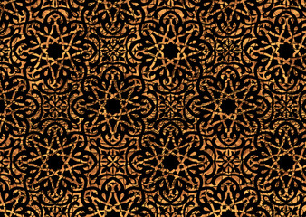 3d old gold ornament pattern