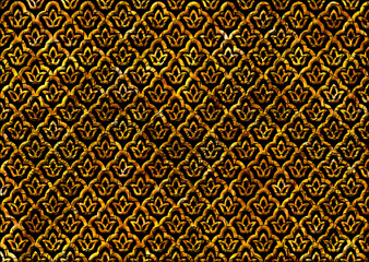 3d old gold ornament pattern