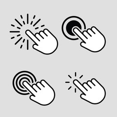 Obraz premium Touch vector icons set. Illustration isolated for graphic and web design.