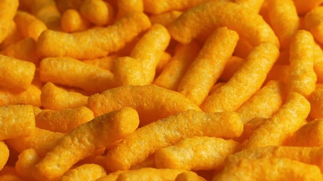 Tasty Cheese Puffs Chips Rotating