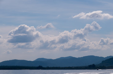 clouds over lake