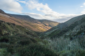 A view across the Hope valley towards Lose Hill in the Peak District, Derbyshire