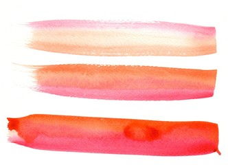 Abstract colorful brushstrokes as background with flowing lines drawn by watercolor paints. Great basic of print, badge, party, gift card