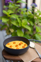 Millet Porridge with Roasted Pumpkin. Cozy Breakfast