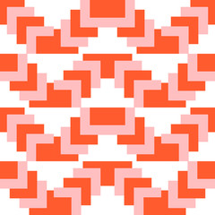 Abstract messy geometric seamless pattern with different shapes. Colorful background. Vector illustration.  