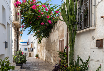 The charming and romantic historic old town of Polignano a Mare, Apulia, southern Italy