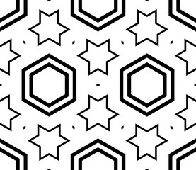Abstract thin line seamless pattern. Linear ornamental geometric background. Wrapping paper. Vector illustration.          