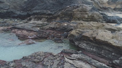 Volcanic geology on the Canary coast