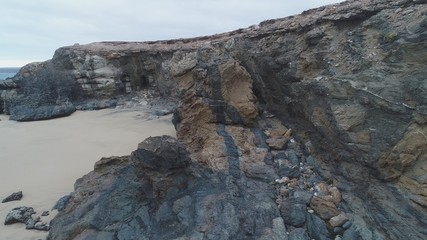 Volcanic geology on the Canary coast